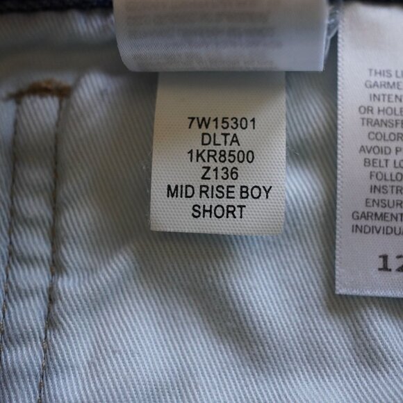 Lucky Brand Mid Rise Boyfriend‎ Denim Shorts 12/31 Floral Heart Embroidery - Picture 11 of 13